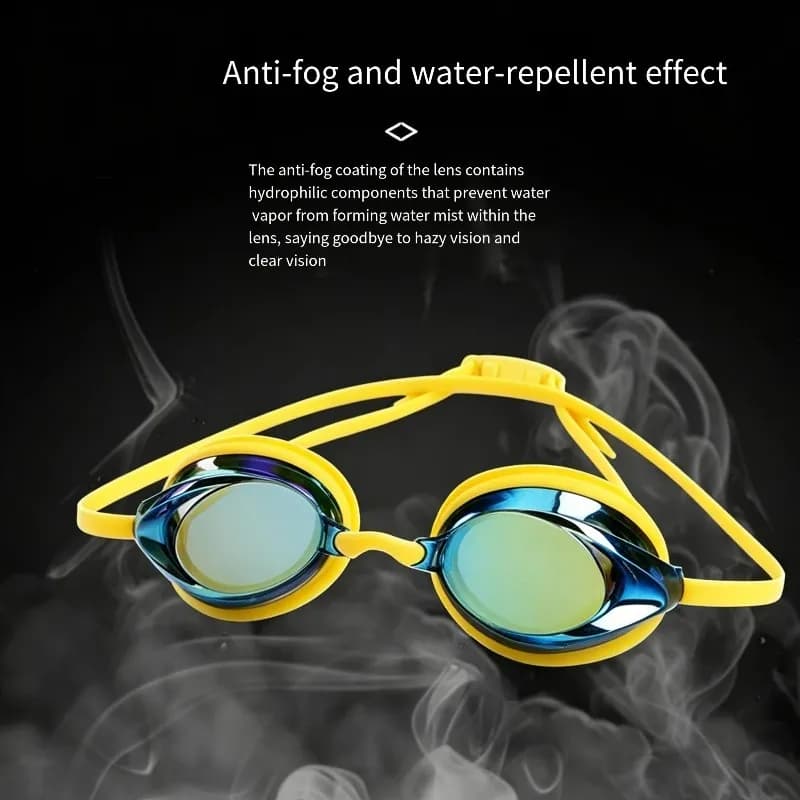 Occhialini da nuoto Dropship-Swimming Goggles, protezione per gli occhi, impermeabili, antiappannamento, a specchio, trasparenti, per adulti e ragazzi, per allenamento in piscina