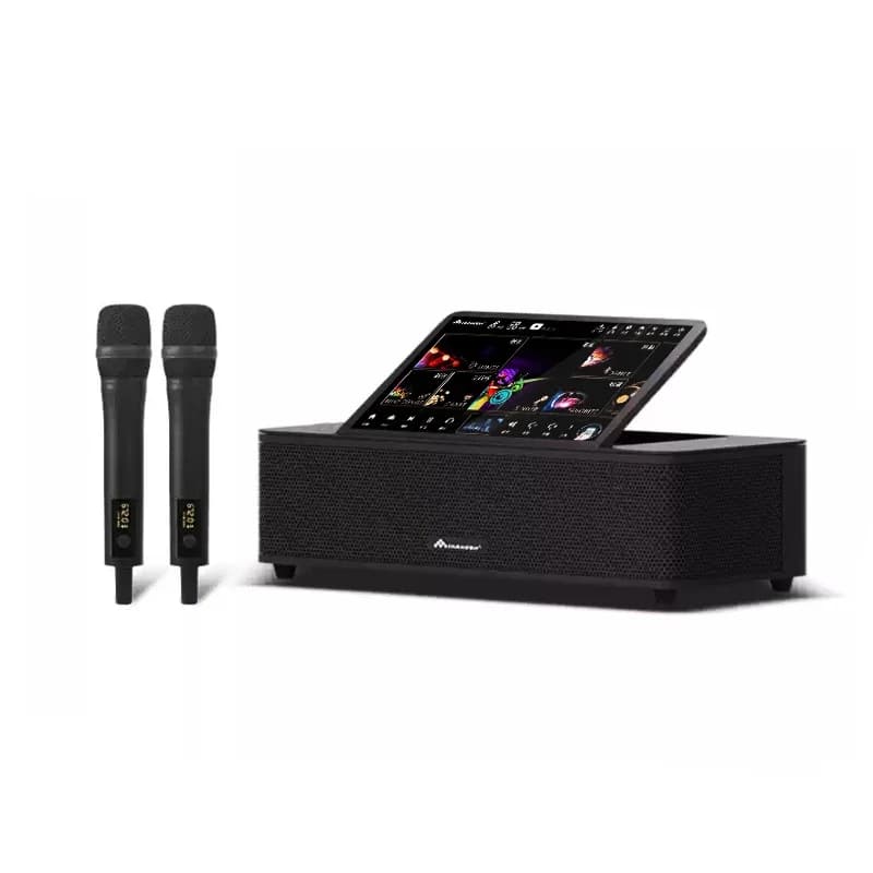 2025 vendita calda Inandon KV-MS6 King Sound All-In-One 500W Macchina per karaoke domestica con illuminazione a LED RGB Set completo di alimentazione a batteria