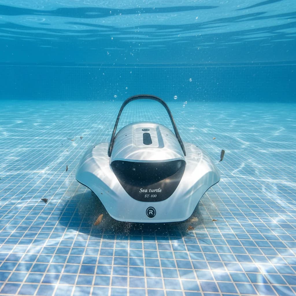 Robot Pulitore Piscina Intelligente Senza Fili Leggero, Aspirapolvere Automatico per Piscina, Piccolo Pulitore Piscina Wireless Intelligente