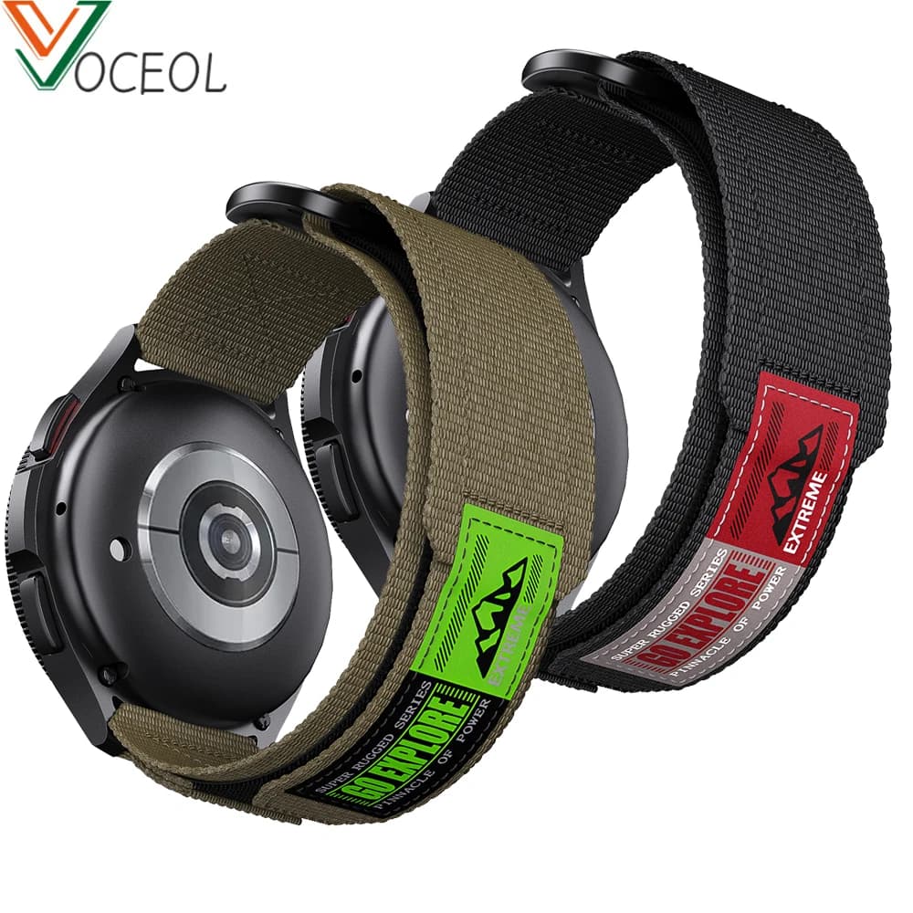 Cinturino per orologio in nylon da 20 mm per Garmin Vivoactive 6/5/3, Forerunner 245/645/158/165/55/570-42mm, cinturino sportivo in velcro per Venu/Venu SQ