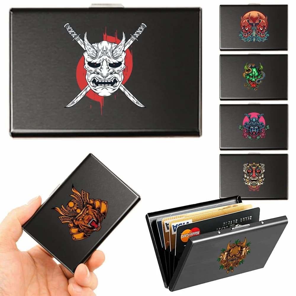 1pc Card Holder Men RFID Blocking Aluminum Metal Slim Money Bag Anti-scan Credit Monster Card Holder Thin Case Small Male Wallet