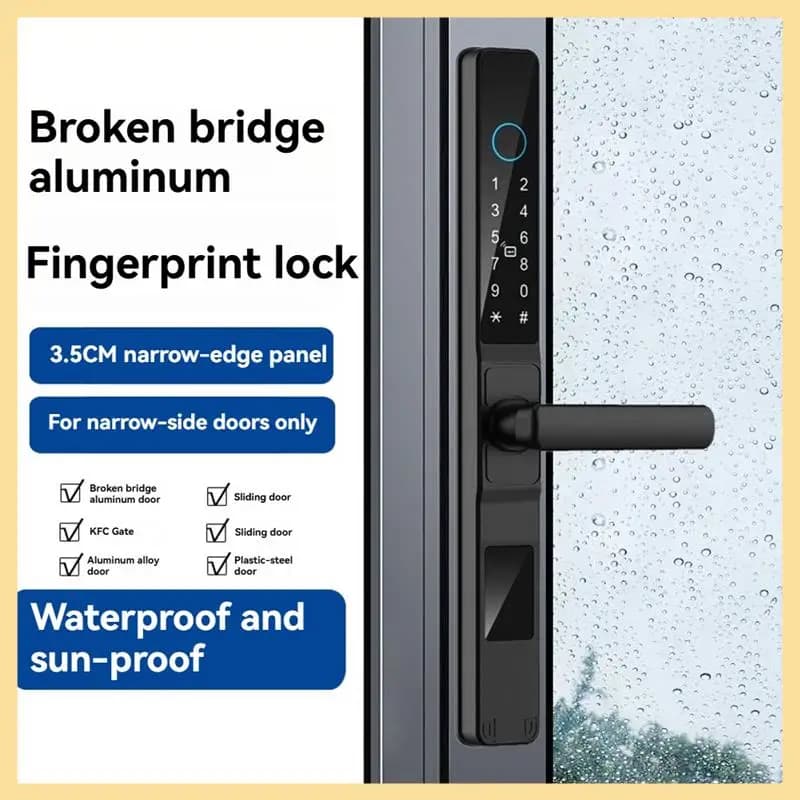 B16C-Tuya Smart Door Lock Impronta digitale Biometrica Impermeabile Serratura elettronica digitale APP IC Card Password Serratura in lega di alluminio A
