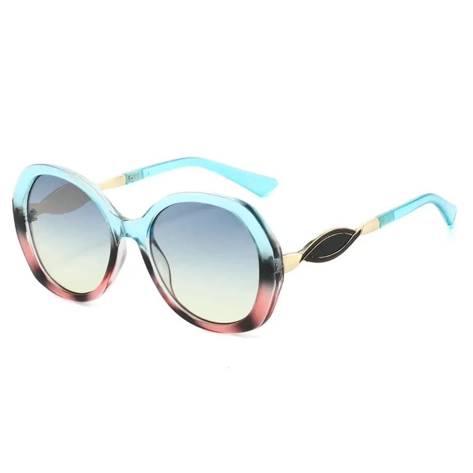 New Retro Gradient Oval Women Sunglasses Y2K Personality Contrast Color Irregular Frame Design Trendy Men Casual Glasses UV400