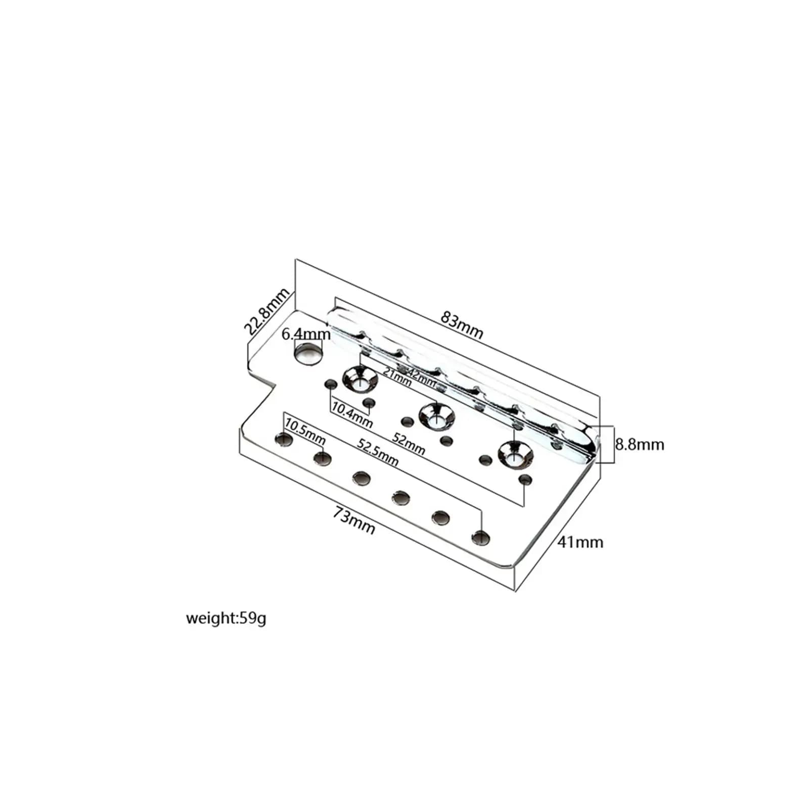 Piastra Tremolo a 6 Corde Professionale per Chitarra Classica, Ukulele e Basso
