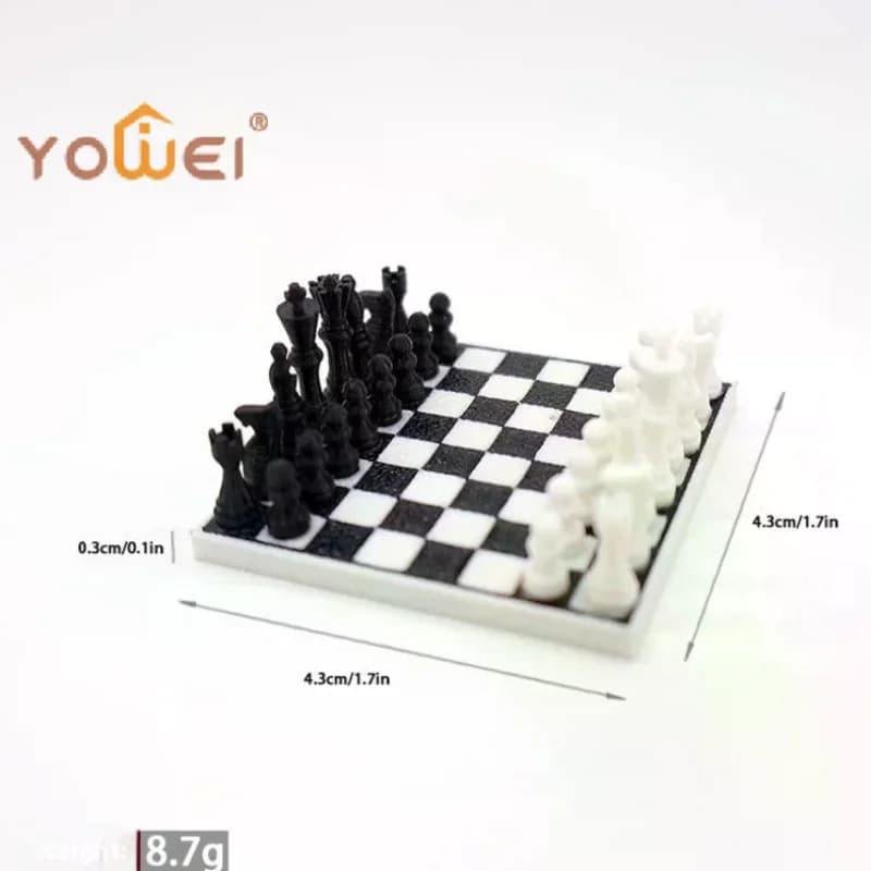 Dollhouse Simulation Chess Set, Pack of 12, Miniature Models for Children's Decor