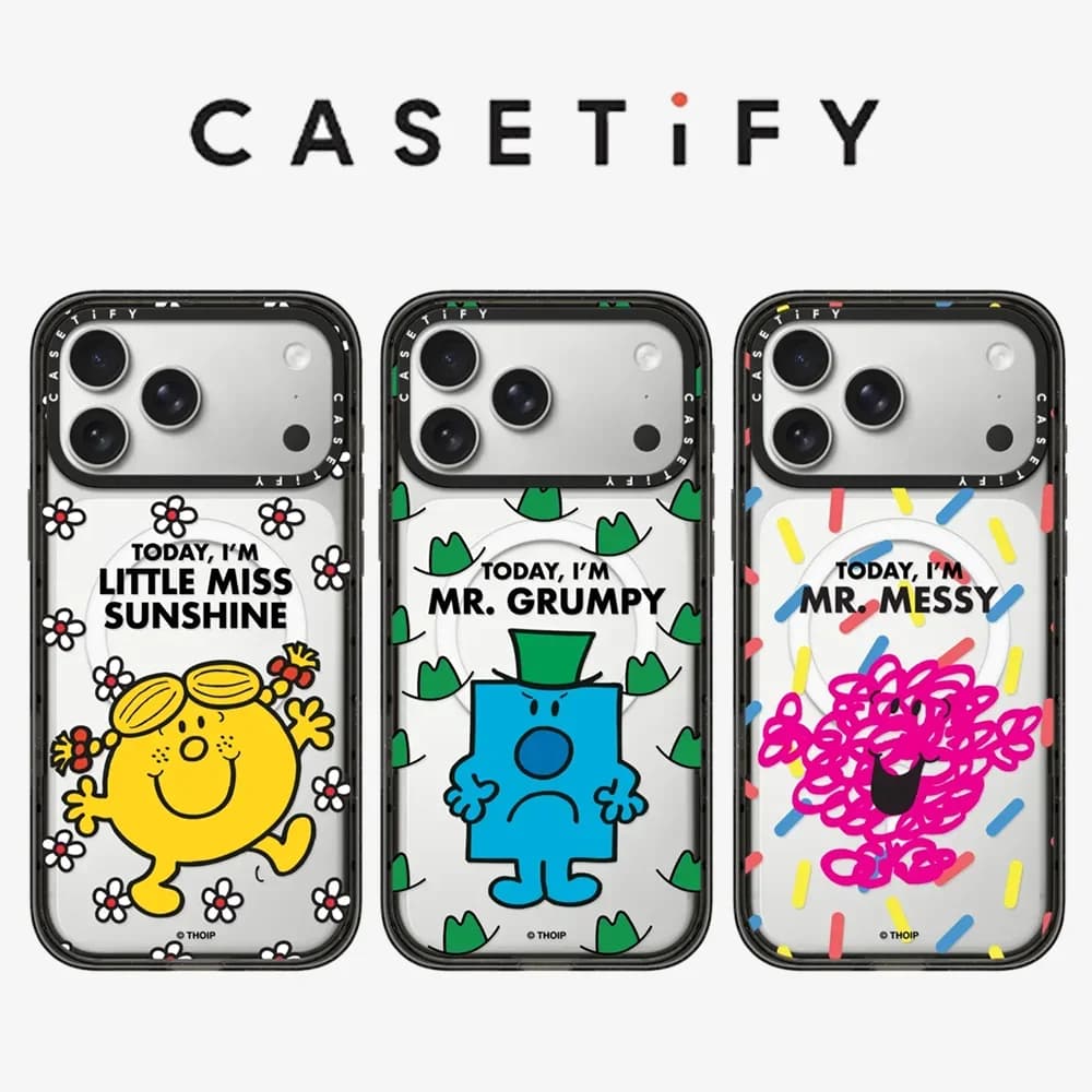 CASETiFY Mr. Men Little Miss Series Magnetic Drop-proof Case for iPhone 13 14 15 16 17 Pro Max Air 15 16 Plus Protect Cover
