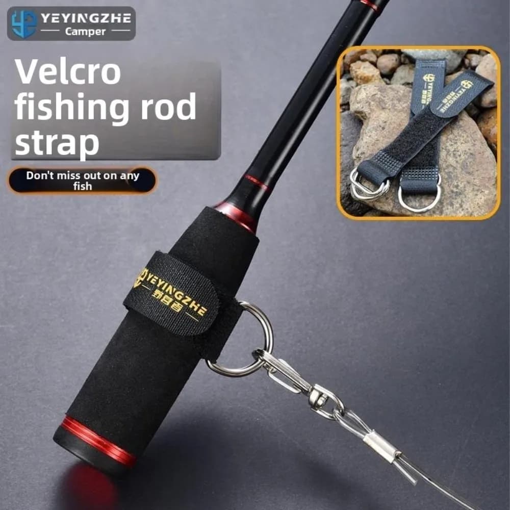 12cm Length Fly Fishing Rod Holder Tie Belt Wrap Nylon Material Fishing Tackle Tools Suspenders Fastener