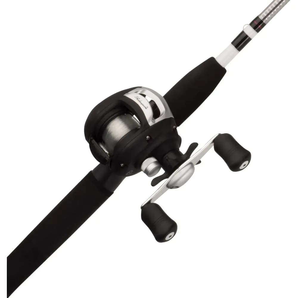 Combo Canna e Mulinello da Pesca a Lancio di Profilo Basso, 6' Media, 2 Pezzi, Nero e Bianco