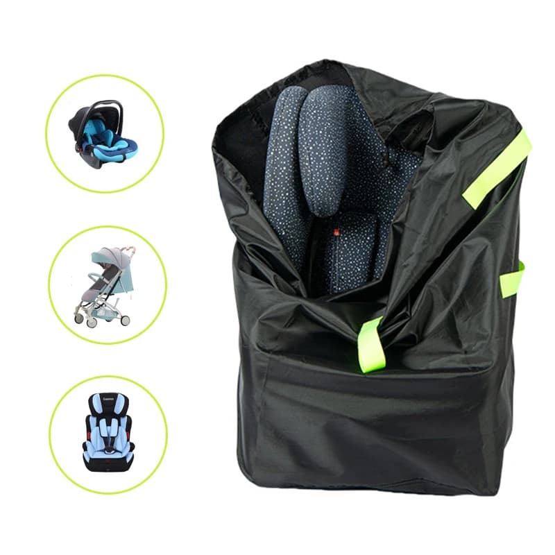 Borsa portaoggetti per passeggino impermeabile in tessuto Oxford da viaggio da 1 pezzo con borsa di copertura per passeggino con tracolla regolabile per treno aereo