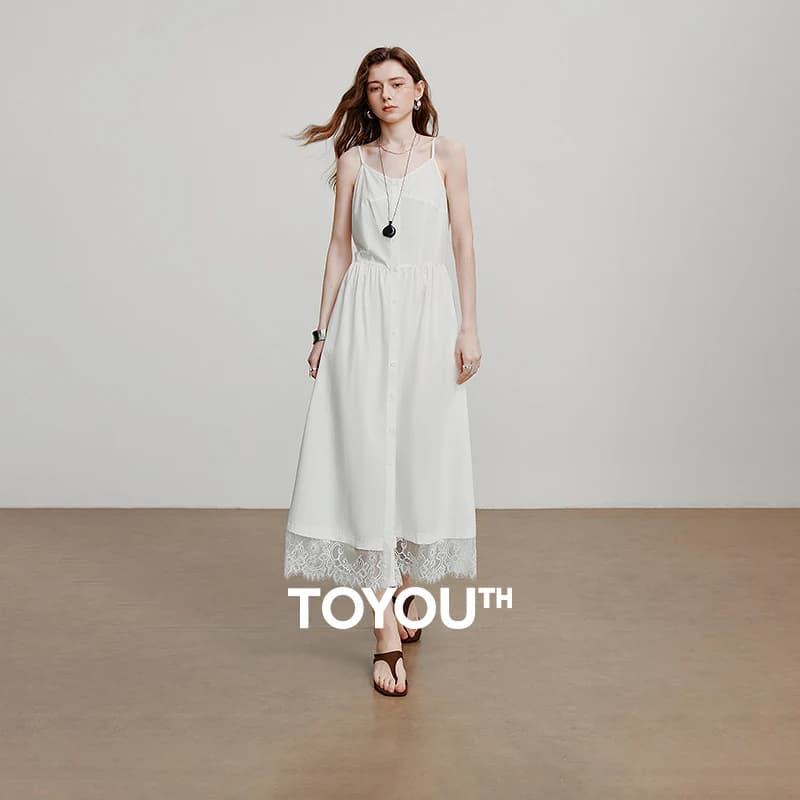 TOYOUTH Abito da donna 2025 Estate Nuovo abito elegante senza maniche con bretelle in Lyocell 8529071