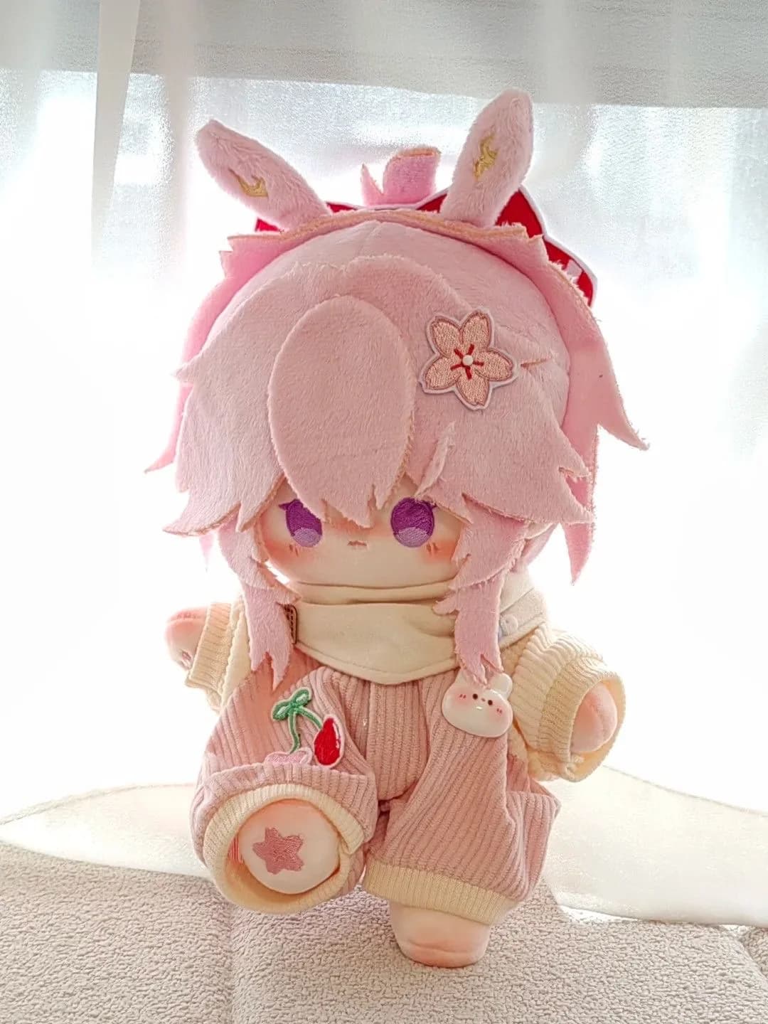 Peluche Anime Honkai Star Rail Evanescia da 20 cm, Bambola di Peluche Vestibile, Giocattolo da Collezione, Regalo di Compleanno e Natale