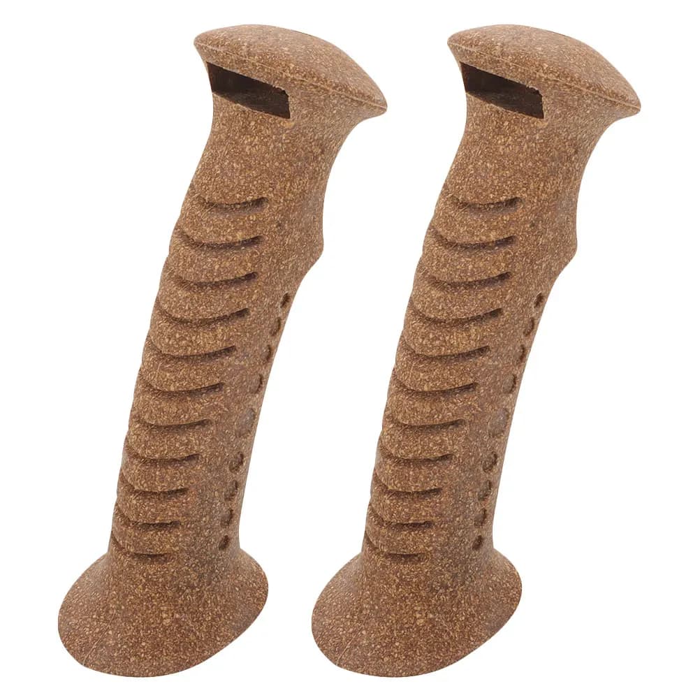 2 pieces Trekking stick handles Anti-slip cork spare stick knobs Parts for trek sticks Long-lasting crutch handles