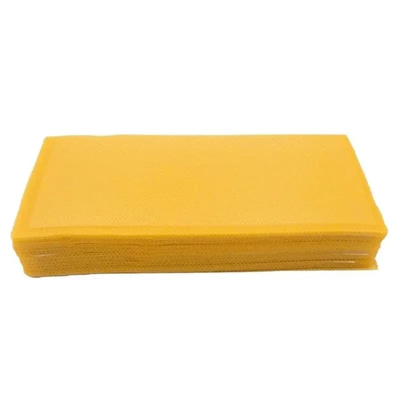 ABUL-150 Pezzi Fogli di Cera d'Api a Nido d'Ape, Fogli di Carta Cerata per Candele, Scaglie di Cera d'Api, Strumento per Apicoltura