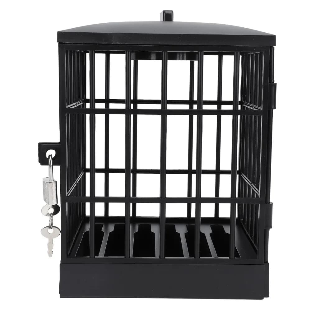 Gabbia per Telefono con Chiusura a Chiave, Design Bloccabile, Contenitore per Cellulare Nero/Grigio, Gestione del Tempo, per Aula