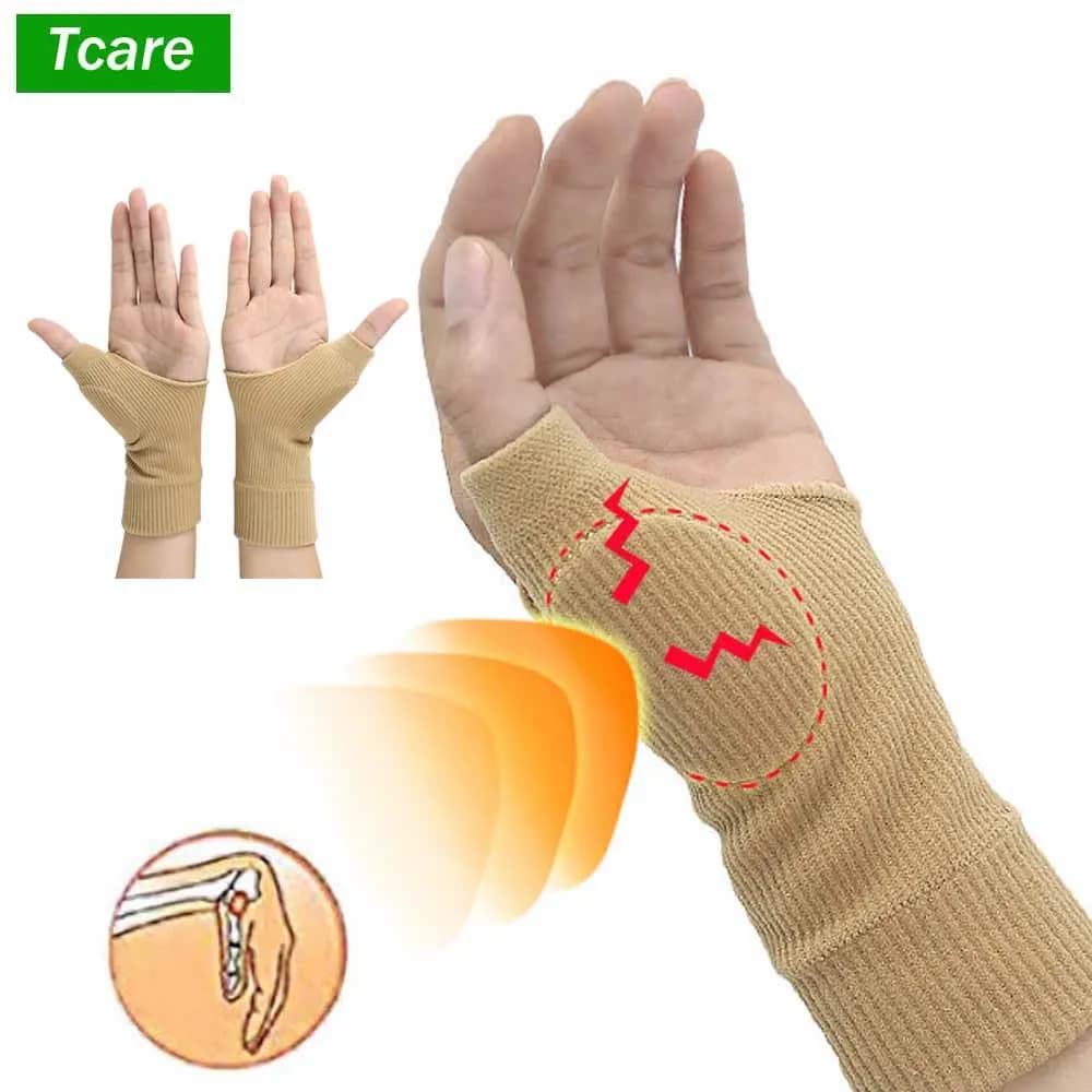 Tcare 1Pair Tenosinovite Brace Benda medica Stabilizzatore Pollici Stecca Sollievo dal dolore Cura delle mani Supporto per il polso Terapia per l'artrite