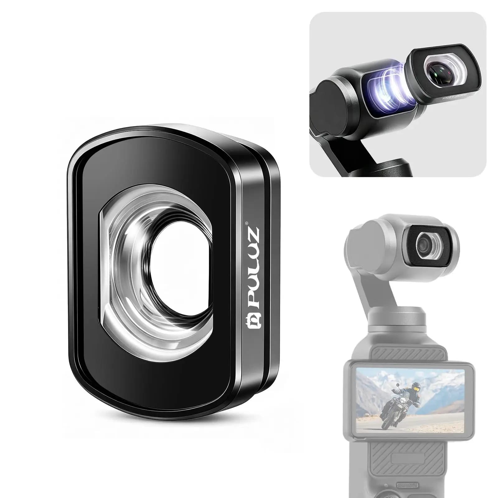 PULUZ Lente Grandangolare Magnetica con Filtro FOV 112 Gradi per DJI Osmo Pocket 4 / 3