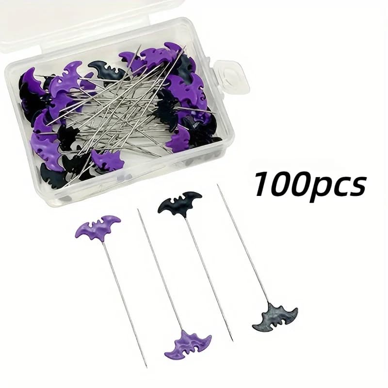 Set di aghi da cucito per pipistrelli da ricamo multicolori da 100 pezzi per artigianato e decorazioni fai-da-te