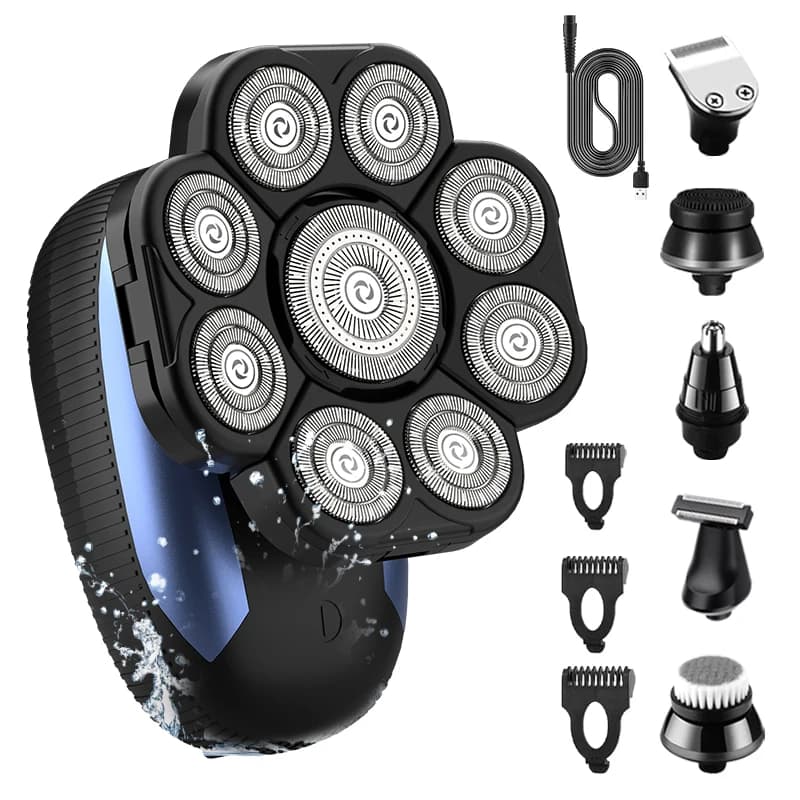 RESUXI 9510 Multifunctional electric shaver 6 in 1 man Rechargeable 9-blade rechargeable razor Waterproof haircut