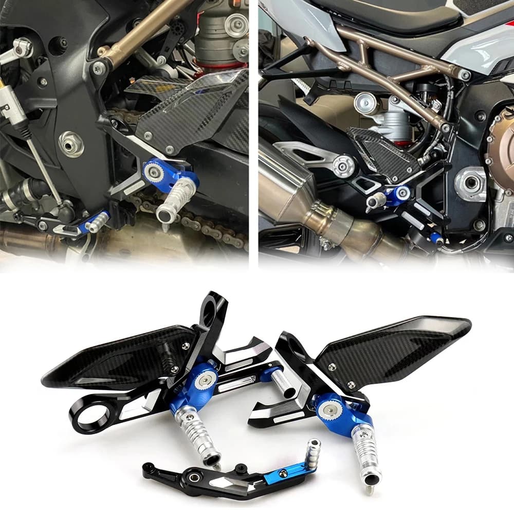 Pedane Posteriori Regolabili per Moto, Poggiapiedi per BMW S1000RR 2019-2024 / M1000RR 2021-2024