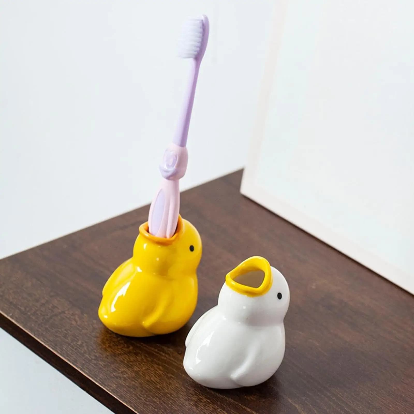 Cartoon Duck Toothbrush Holder Tooth Brush Stand for Apartment Birthday Gift