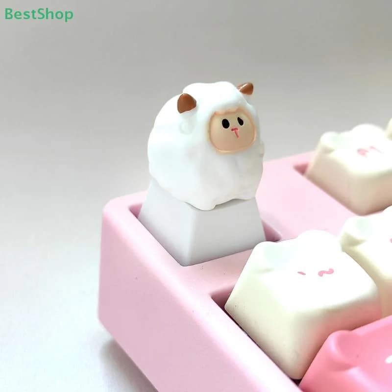Cute 3D Animal Cartoon Keycap Mechanical Keypad OEM Height Keycap Kawaii DIY Keyboard Accessories Gifts for Girls
