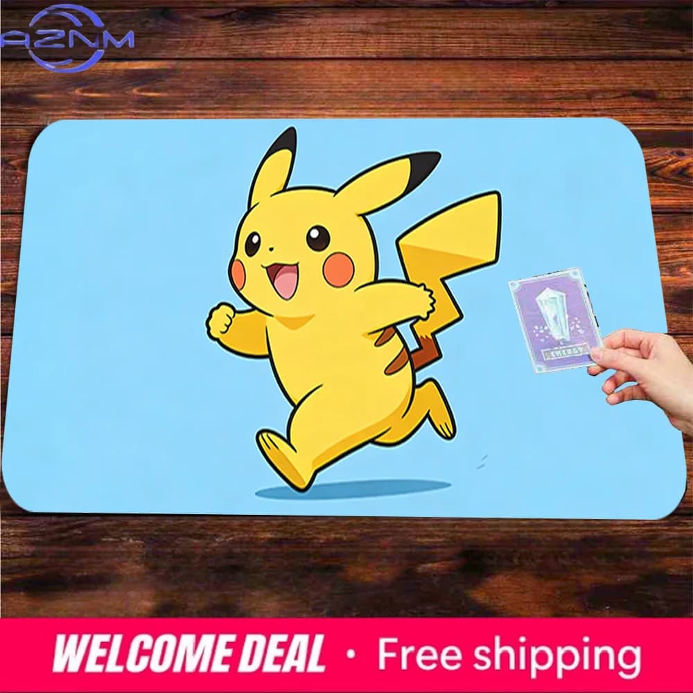 Tappetino da gioco Pikachu Running TCG antiscivolo e lavabile