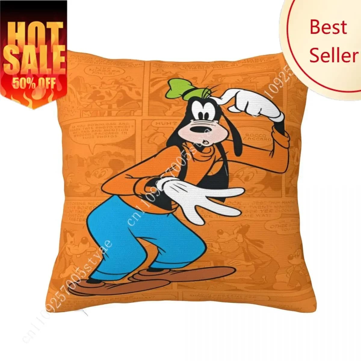 Federa per cuscino Goofy Dog, federa per cuscino con cartoni animati Disney, decorazione morbida per divano e letto, regali per bambini, ragazzi e ragazze, per feste e vacanze, fodera per cuscino personalizzata