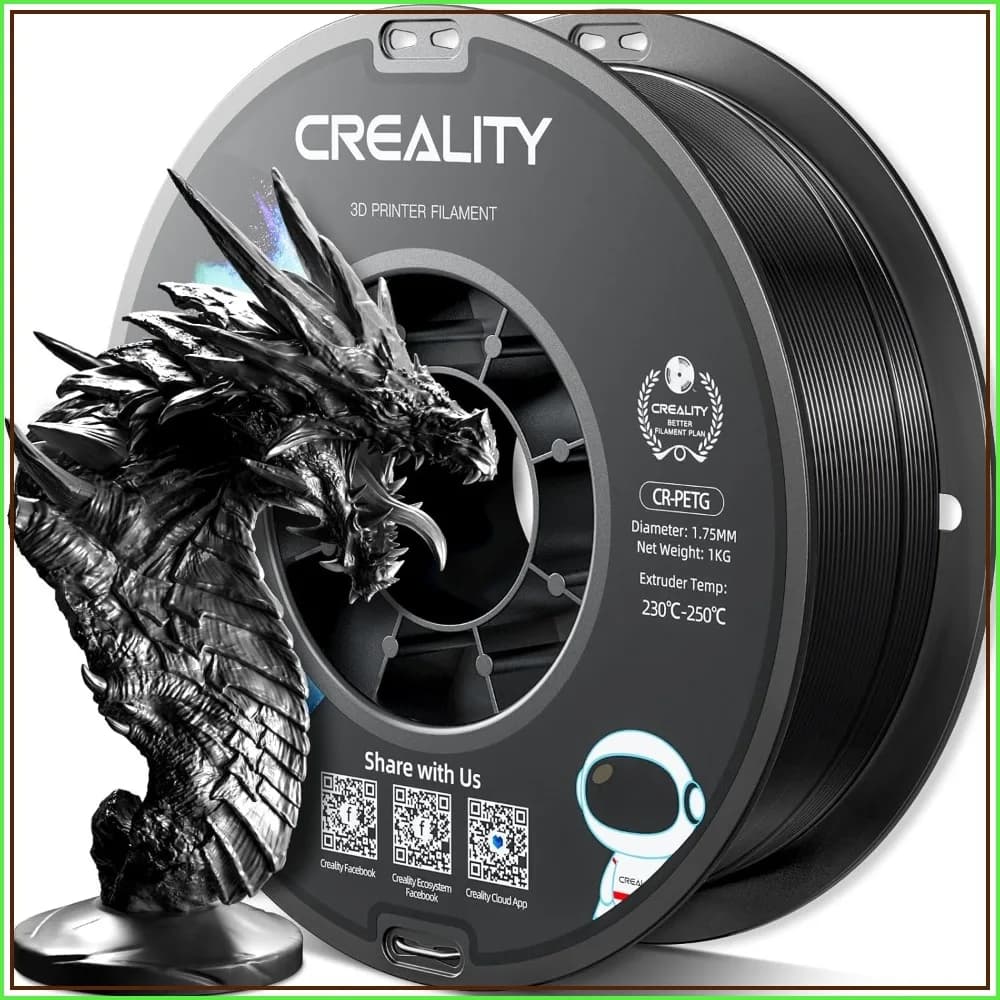 PETG 3D Printer Filament 1.75mm 1KG, High Precision Strong Toughness, Odorless Moistureproof Filament for 3D Printing