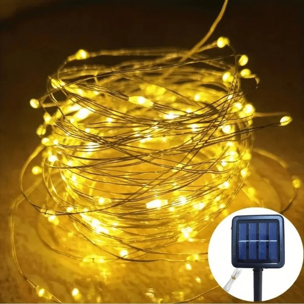 1PC 7M/12M/22M/32M Filo di Rame Fata Stringa di Luce, ad Energia Solare, 8 Modalità di Illuminazione, Utilizzato per Matrimonio, Interno, Festival, Camera da Letto, Festa