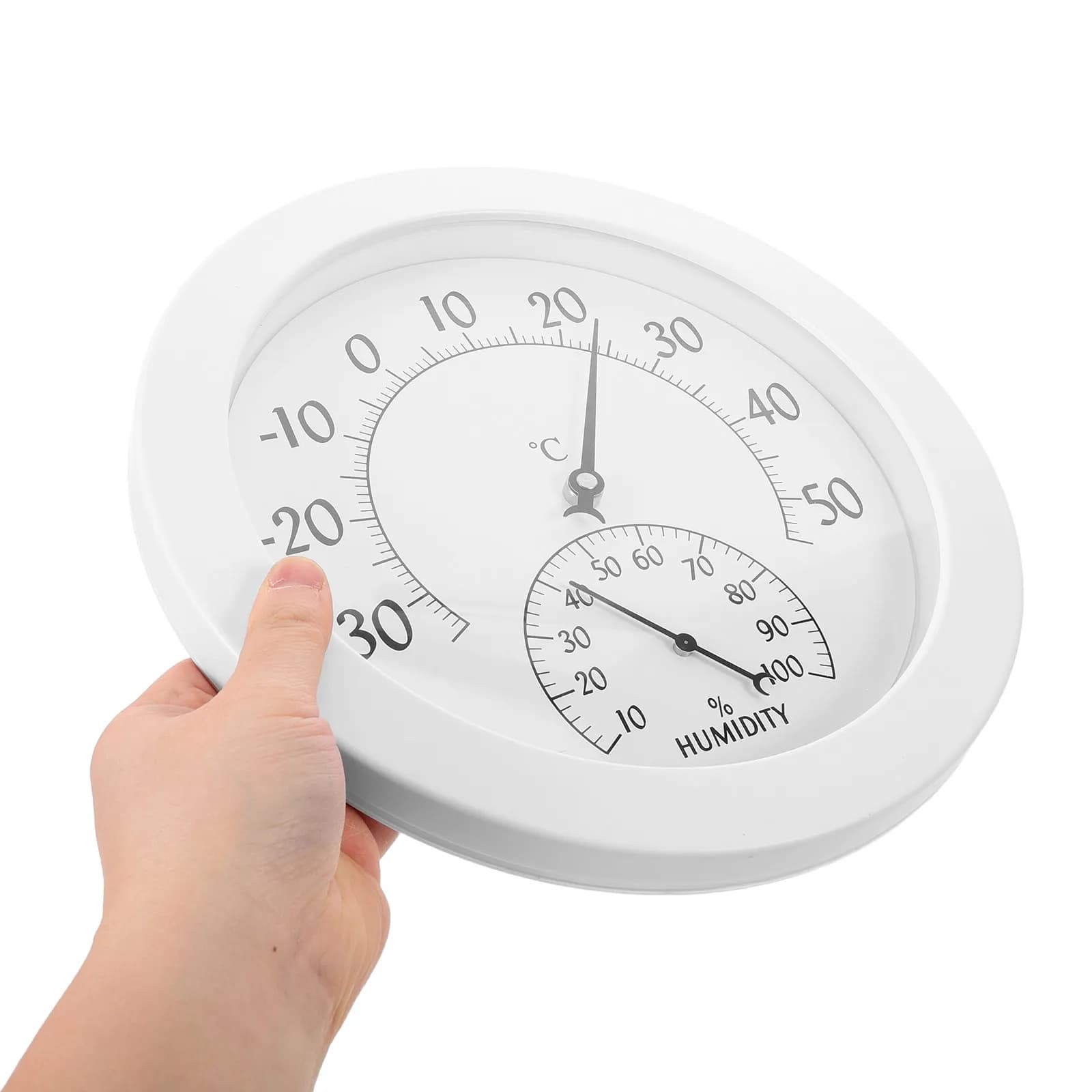 Wall Mounted Analog Hygrothermograph for Baby Nursery Round Dial Thermometer Hygrometer High Accuracy Indoor Humidity Monitor
