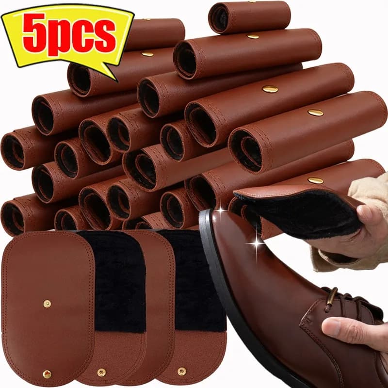 Scarpe Guanto per lucidare Borsa in morbida pelle di peluche Panno per la pulizia Spazzola per asciugamani portatile multifunzionale Scarpe in pelle Strumenti per ceretta