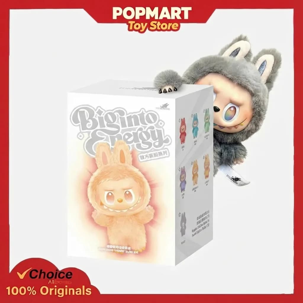 100% originale POP MART regalo perfetto scatola cieca in vinile bambola Labubu Macaron colore grande in energia segreto Natale giocattolo per bambini