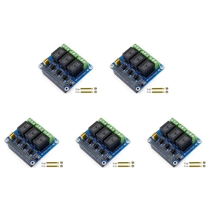 ABUO-5X Waveshare 5V 3-Channel Relay Module Expansion Board Breakout Shield HAT Kit For RPI Raspberry Pi Zero 2 W WH 2W 3