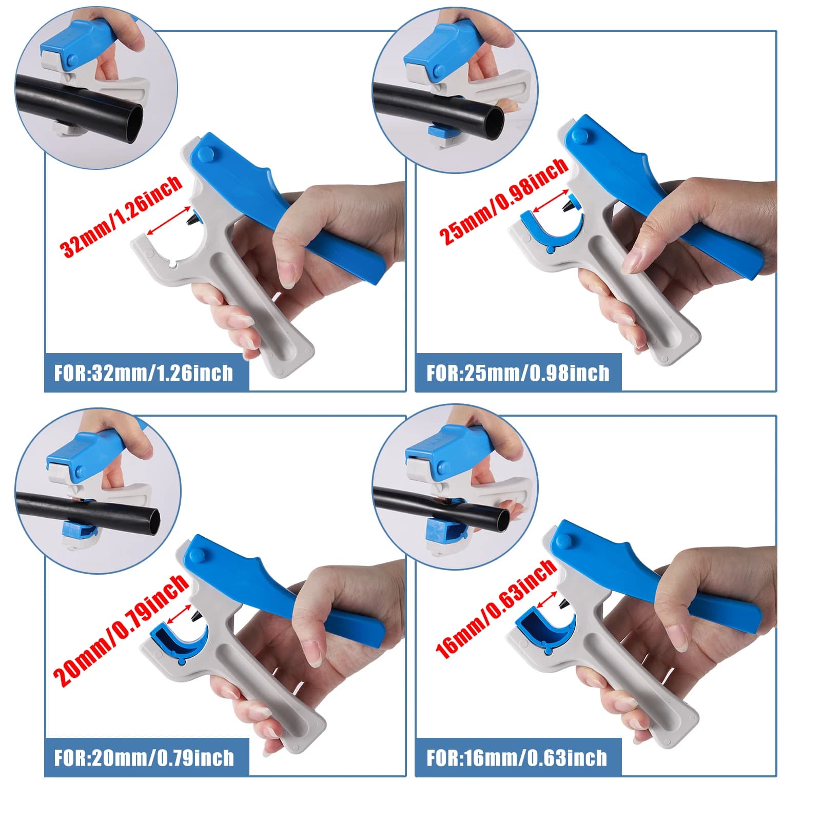 Perforatrice per tubi dell'acqua 1/2 "5/8" 3/4 "1" Fori per punzonatura per tubi Strumento Ugello Gocciolatore Strumenti di inserimento Giardinaggio Raccordi per irrigazione a goccia