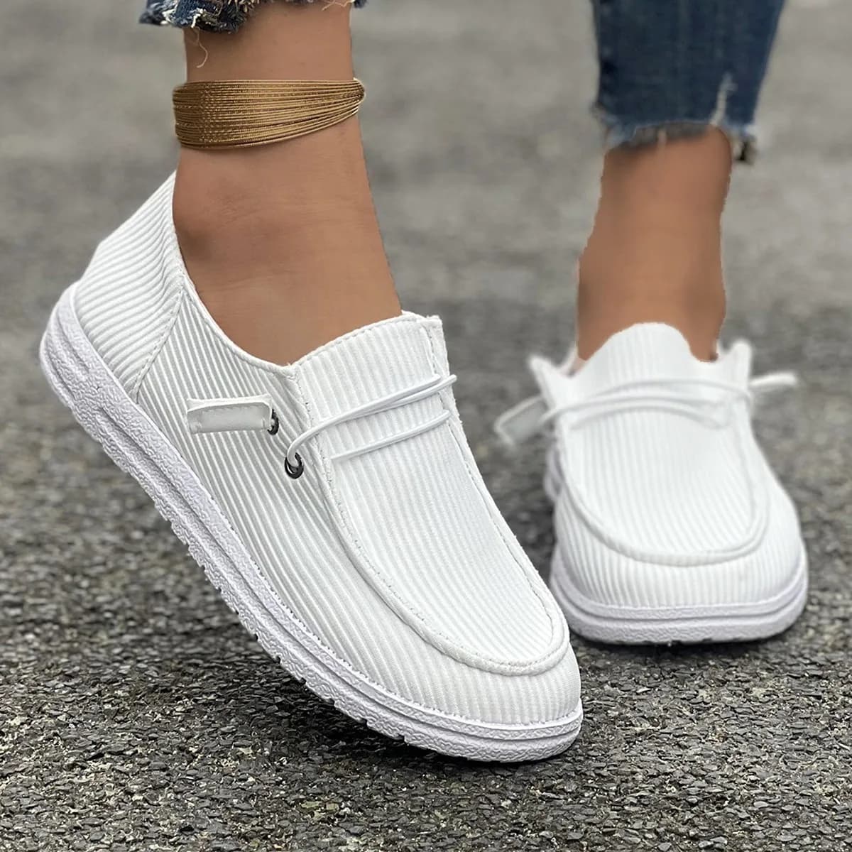 Nuove Scarpe Casual da Donna Primavera/Autunno 2026, Mocassini Slip-On a Taglio Basso, Scarpe Singole da Donna