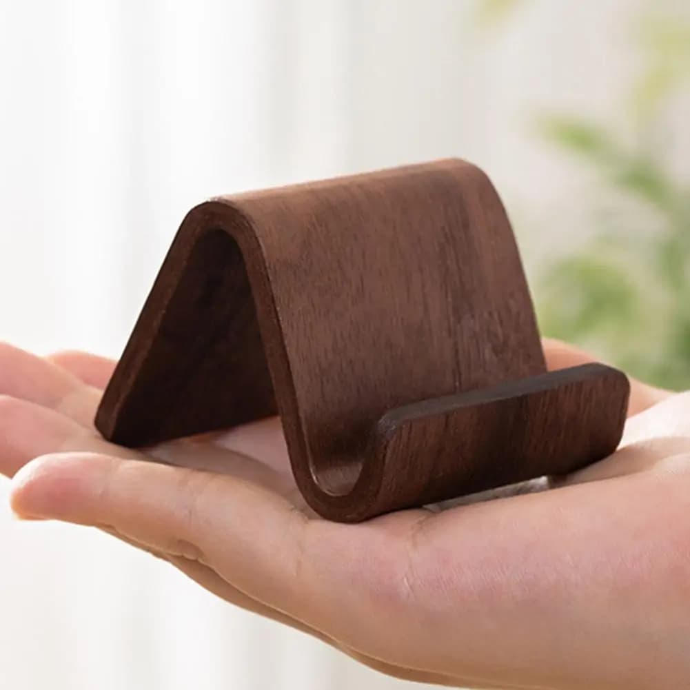 Wooden Phone Holder Universal Desktop Display Rack Multifunction Tablet Stand Home Office Desktop Decoration Stand