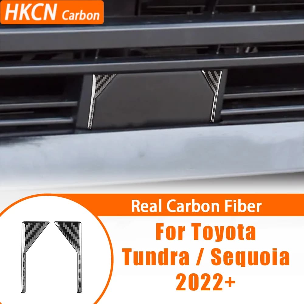 Carbon Fiber Wheel Front Trailer Hook Decalcomanie Car Accessories Interior Cover Trim Wall decal modified for Toyota Tundra 2022+