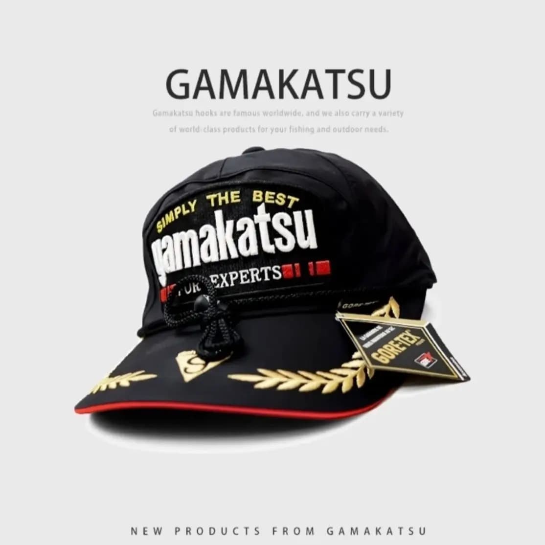 Nuovo berretto da pesca Gamakatsu berretto da baseball in cotone regolabile traspirante impermeabile protezione solare cappelli da pesca con clip per uomo