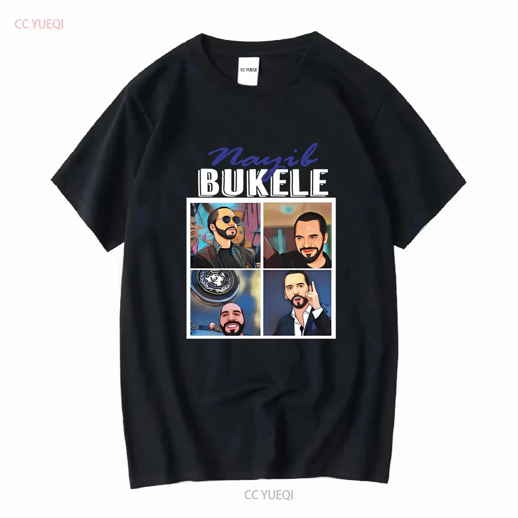 Maglietta Nayib Bukele El Salvador Presidente vintage lavato abiti firmati moda Top traspirante per l'uso quotidiano Casual