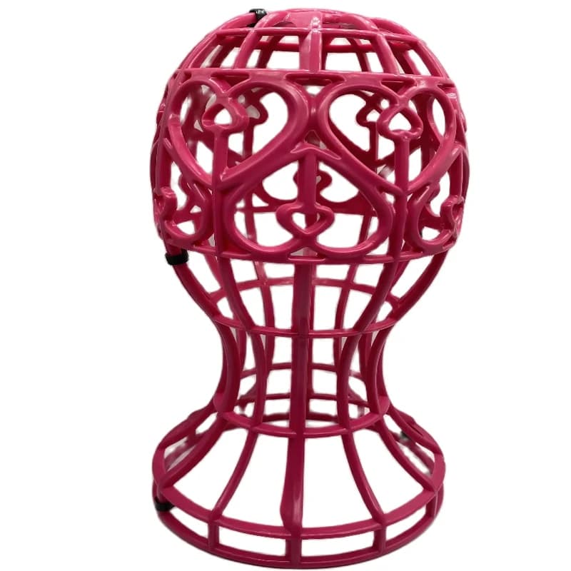 Quality Stand 3 Color Lantern Shape Plastic Wig Stand Hat Cap Holder Foldable Multi-Purpose Wig Head Stand Wig Accessories