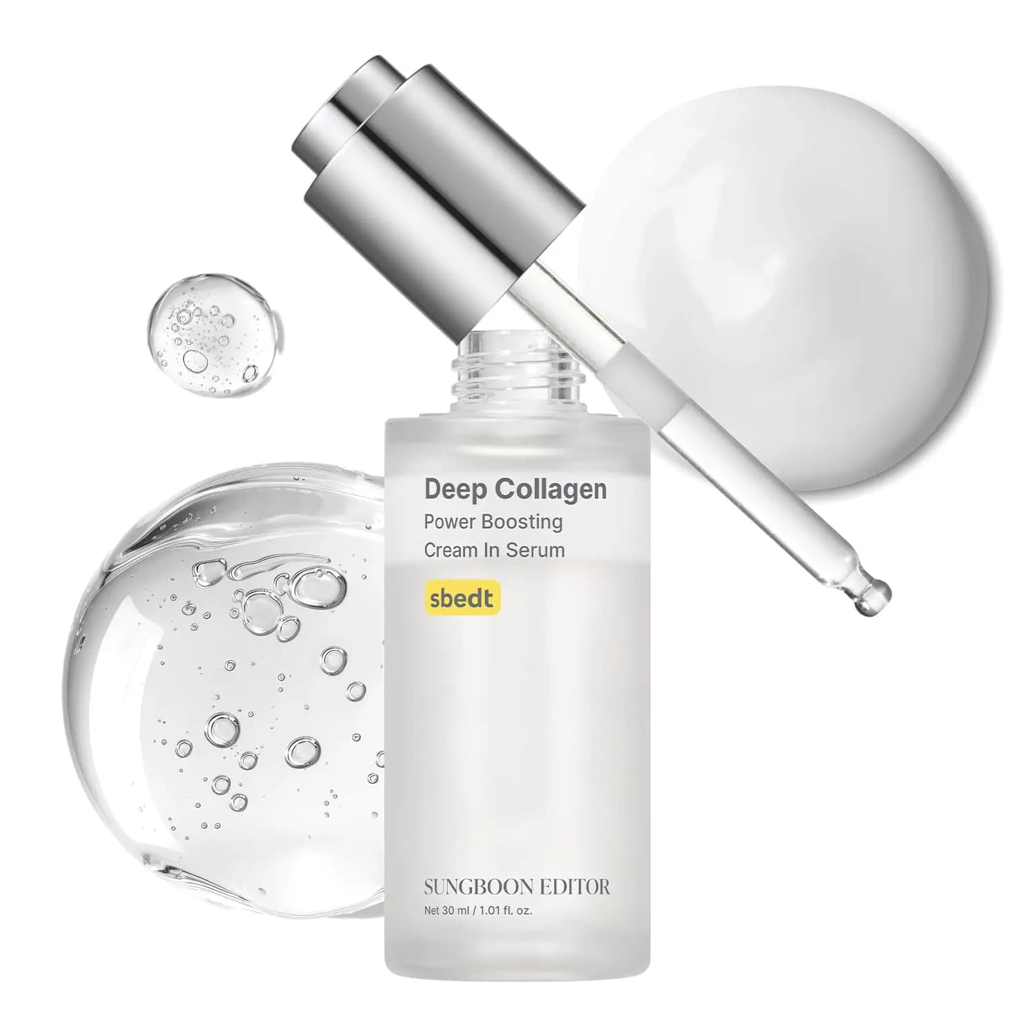 Siero al Collagene Profondo SUNGBOON EDITOR | 5% Volufiline + 58% Collagene a Basso Peso Molecolare + 2% Niacinamide | Idratante e Levigante per il Viso
