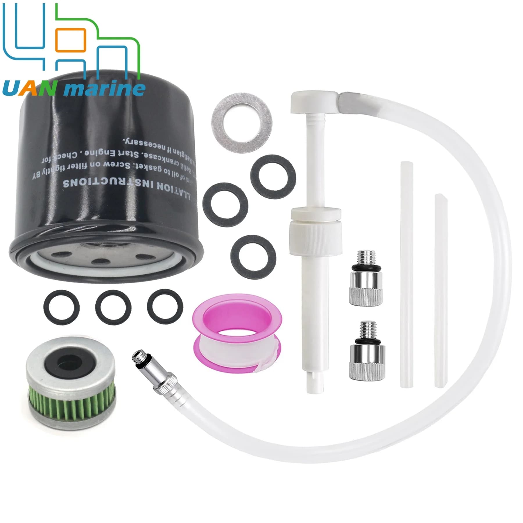 Oil Filter & Fuel Filter W/ Gasket Change Service Kit Fits for Honda Outboard Engines BF40 BF50 BF60 15400-PM3-405 16911-ZZ5-003