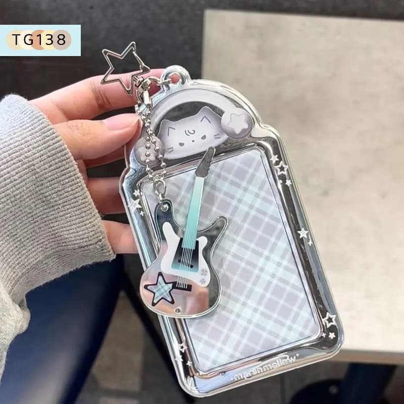 【New】3 Inch Photocard Holder Bag Pendant Photo Frame Picture Display Stand Card Holder Student Keychain For Bag