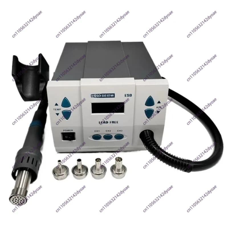 Pistola termica 861DW, display LCD, funzione di conservazione in standby, conversione dell'aria in modo ciclonico diretto