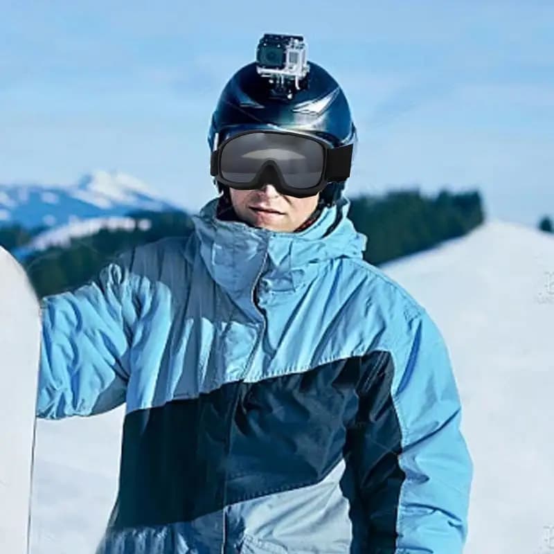 Occhiali da neve per adulti Occhiali da neve antiappannamento Protezione UV Occhiali da sci a doppio strato Occhiali da snowboard sopra gli occhiali regolabili