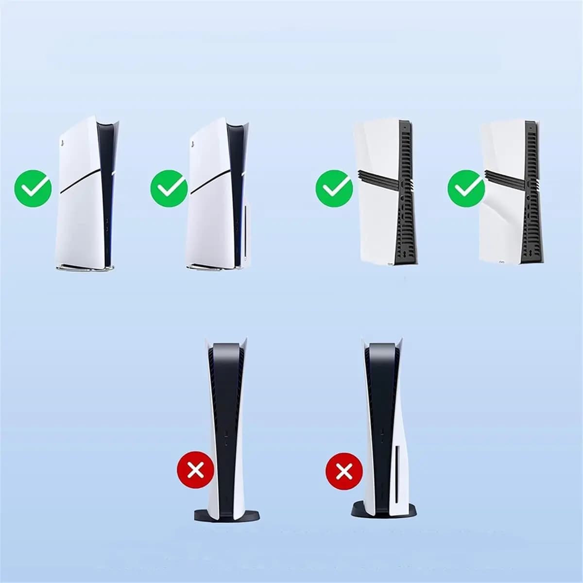 Set di Ventole di Raffreddamento OKgood, Versione Migliorata Silenziosa con Luce LED RGB per Console PS5 Slim/Pro Edizione Digitale e con Disco, Bianco