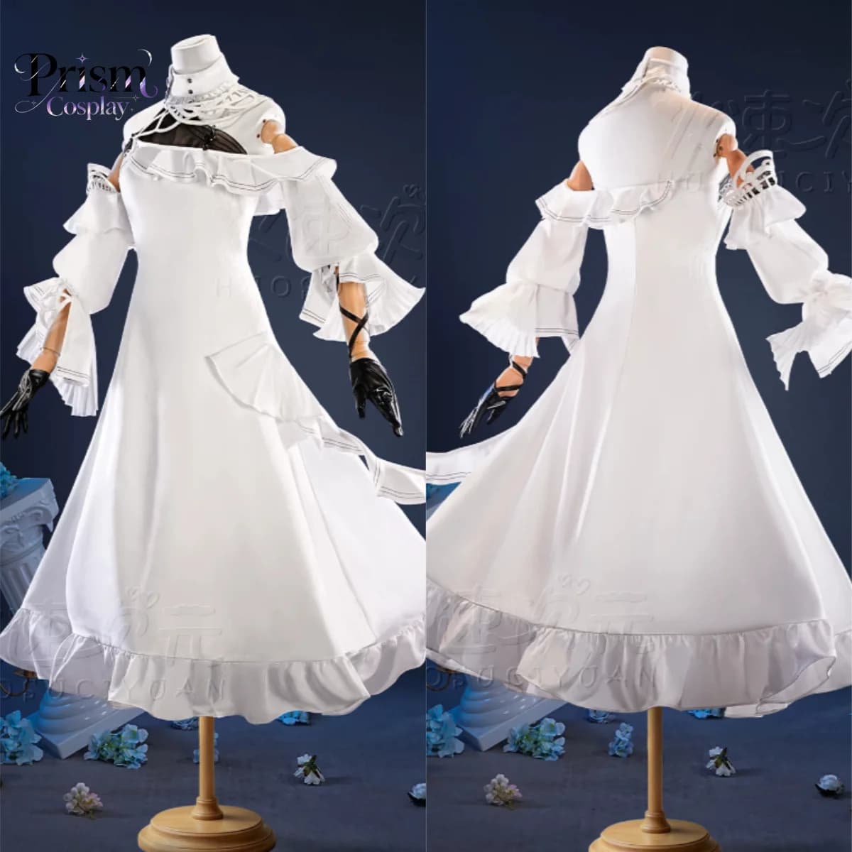 Wuthering Waves Phrolova White Dress Cosplay Costume Full Set Women