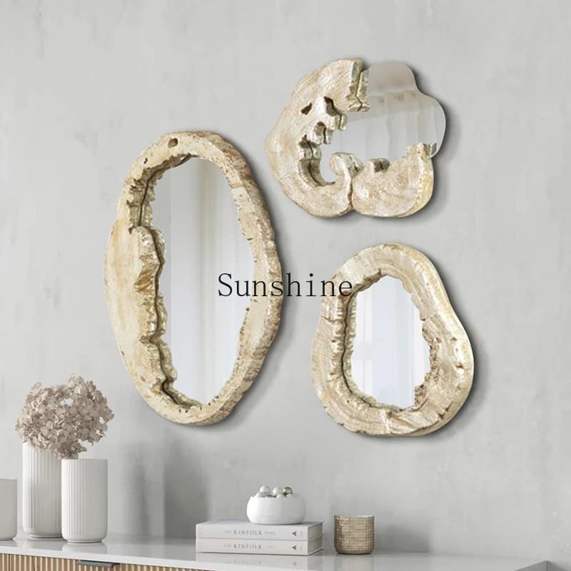 Specchio decorativo per trucco da bagno irregolare di forma speciale con foro per albero creativo B&B FT