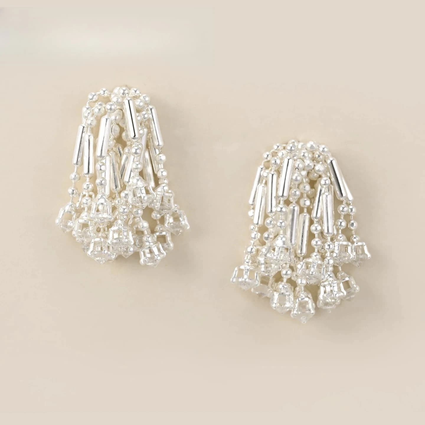 Super immortal and stunning fireworks tassel earrings, new high-end silver earrings suitable for women in summer earrings