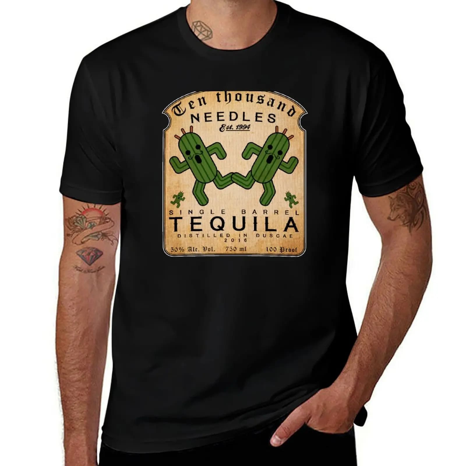 Ten thousand Needles Tequila T-Shirt funny t shirts man T-Shirt